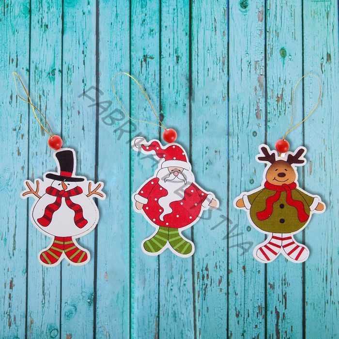 Елочная игрушка «Игрушка на ёлку», золотая нить, МИКС, односторонняя