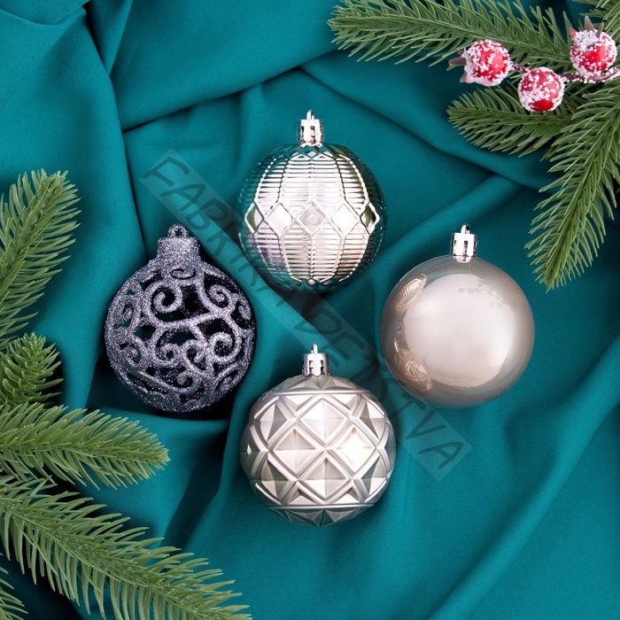 Ёлочные игрушки «Винтажный узор», шары новогодние, d=6 см, набор 16 шт., МИКС