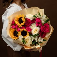 Сборный с 3 подсолнухами