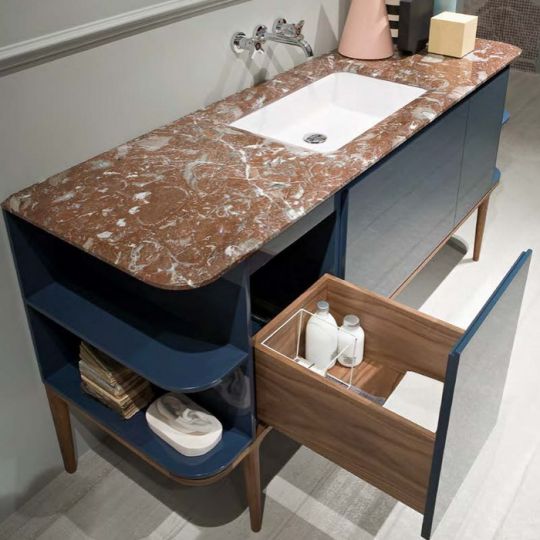 Модульный комплект напольный Antonio Lupi ILBagno с зеркалами и боковыми полочками схема 3