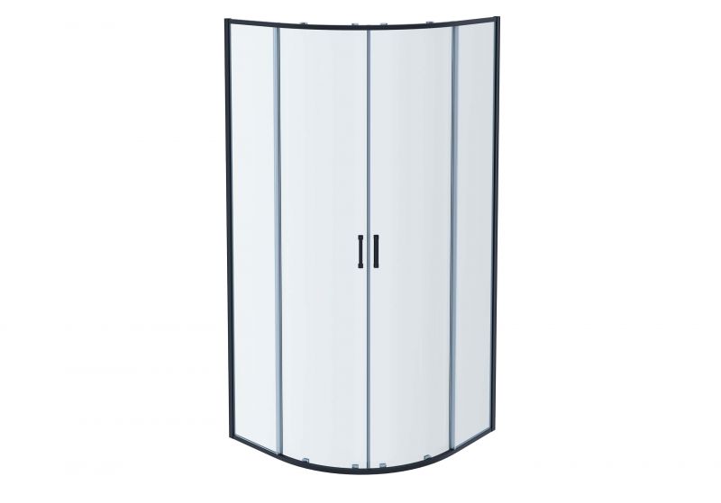 Душевой уголок Aquatek 1/4 круга, 90x90, оружейная сталь, стекло прозрачное AQ ARI RO 09020GM