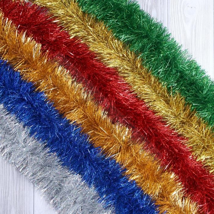 Мишура новогодняя «Норка» голографическая, d=10 см, L- 200 см, МИКС (10 штук)