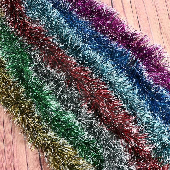 Мишура новогодняя «Зимнее волшебство. Иней», d=9 см, 200 см, МИКС (10 штук)