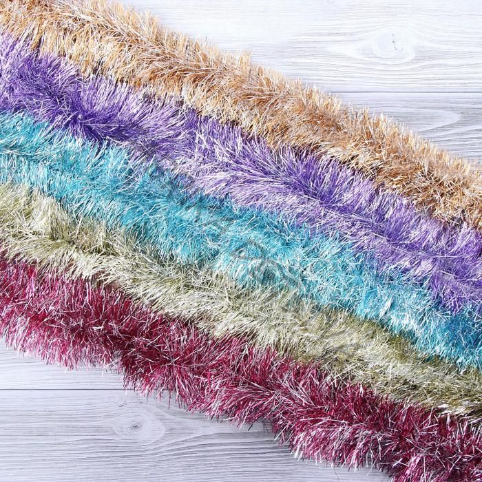 Мишура новогодняя «Зимнее волшебство. Снег», d=10 см, 200 см, МИКС (10 штук)