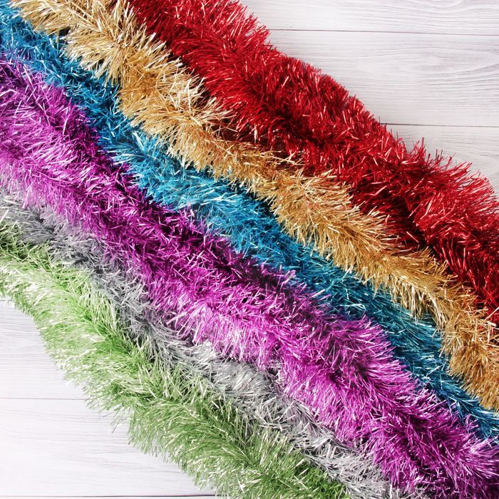 Мишура новогодняя «Зимнее волшебство. Талка», матовая, d=8.5 см, 200 см, МИКС (10 штук)