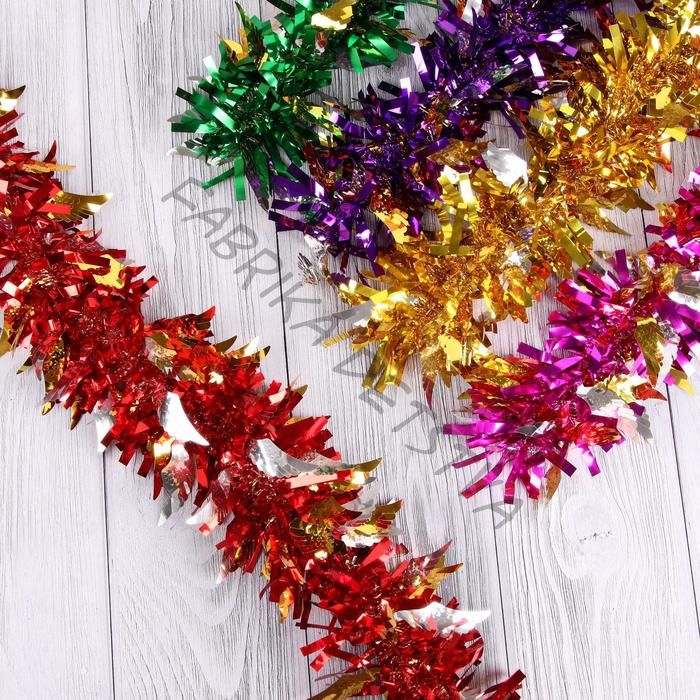 Мишура новогодняя «Зимнее волшебство. Крылья ангела», d=9 см, 200 см, МИКС (10 штук)