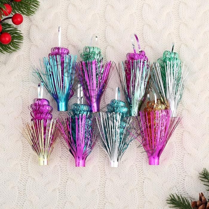 Ёлочное украшение из фольги «Слана. Подвеска», 8 см, МИКС (10 штук)