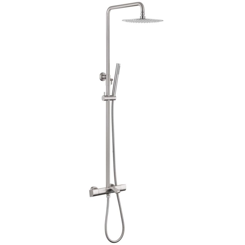 Душевая стойка ABBER Thermostat AF8516SPL с термостатом и изливом, сатин