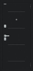 Входная Дверь Bravo Техно/BChrome Букле черное/Cappuccino Melinga 860x2050, 960x2050мм С/ Браво