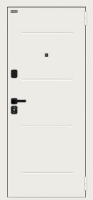 Входная Дверь Bravo Аура/SBlack Шагрень белая/White Silk 860x2050, 960x2050мм С/ Браво