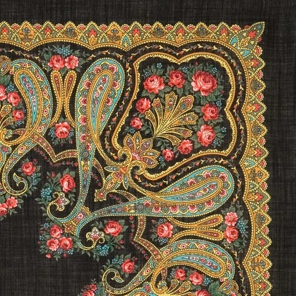 Платок павловопосадский 89*89 см Рождественский [18]