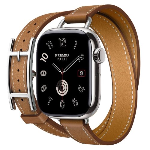 Apple Watch Series 11 Hermes 42 mm Hapi Attelage Double Tour Gold