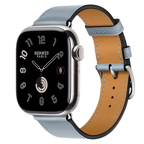 Apple Watch Series 11 Hermes 42mm ремешок Single Tour Bleu Lin