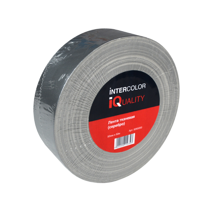 IQ Лента тканевая серебристая рулон 50мм.х50м.