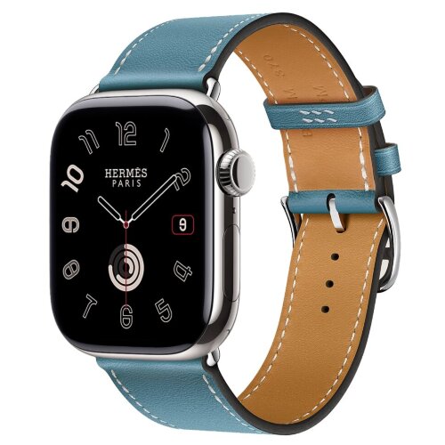 Apple Watch Series 11 Hermes 46mm ремешок Single Tour Blue Jean