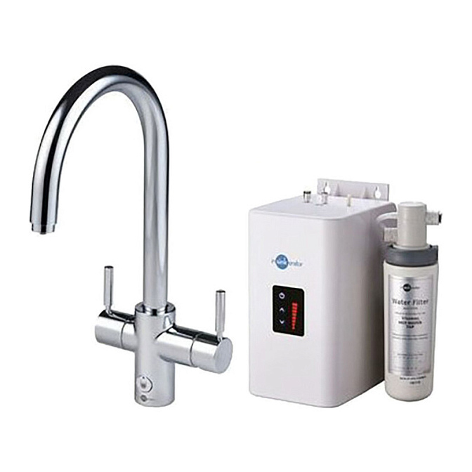 Смеситель InSinkErator J хром + бак с фильтром и кипячением