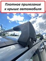 Багажник на крышу Land Rover Freelander II (2006-2014), ED Tana, с замком, серебристые крыловидные дуги