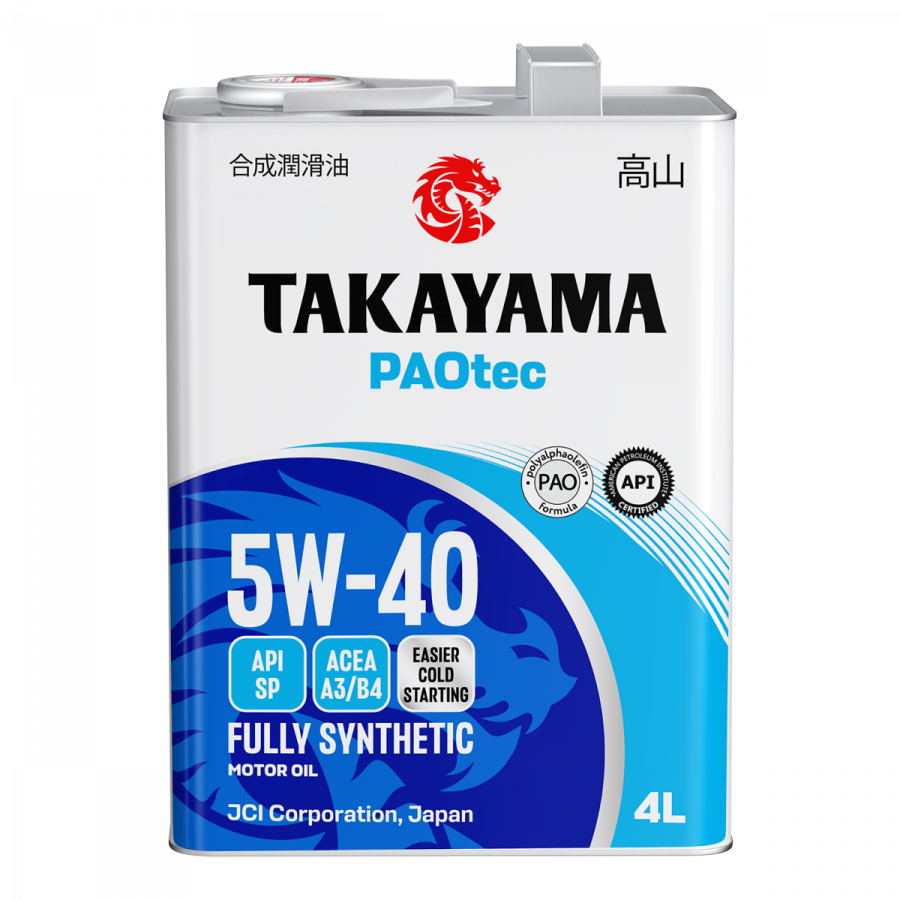 Takayama Paotec 5W-40 ACEA A3/B4 API SP, 4л