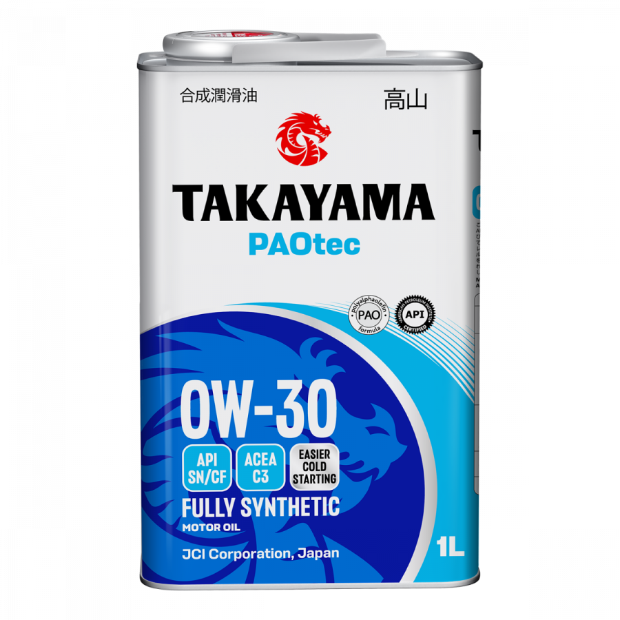 Takayama Paotec 0W-30 ACEA C3 API SN/CF, 1л