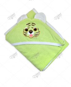 Уголок детский "Тигренок" с ушками салатовый