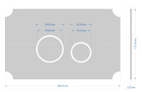 Кнопка для инсталляции унитаза KKPOL Aquafiori Vintage 350/AFV/077-00-00 белый матовый схема 2