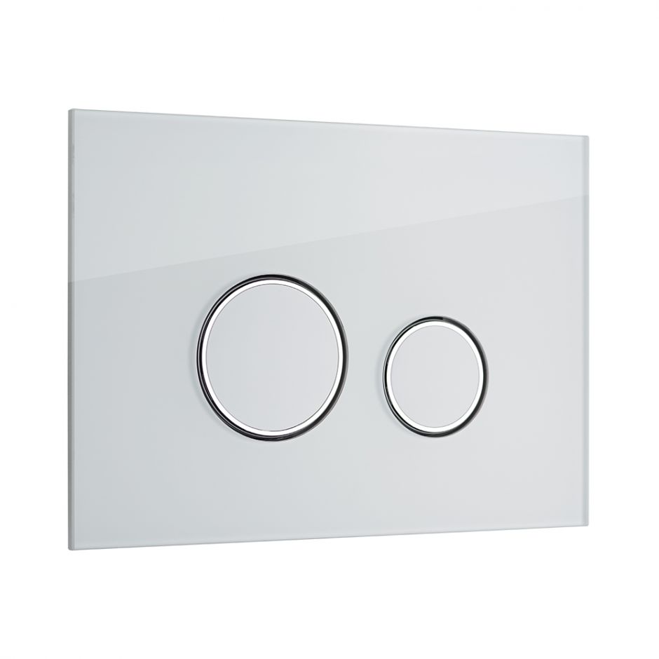 Изображение Смывная клавиша KKPOL Vitrum Grande Orbis 350/PPB/181-00-00 цвет белый/хром