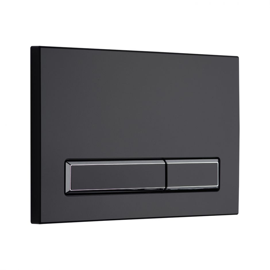 Изображение Смывная клавиша KKPOL M08 350/PPC/090-00-00 черная с хромированными элементами