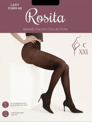 Lady Form  80 Колготки женские ROSITA евроконверт 1 пара (Черный)