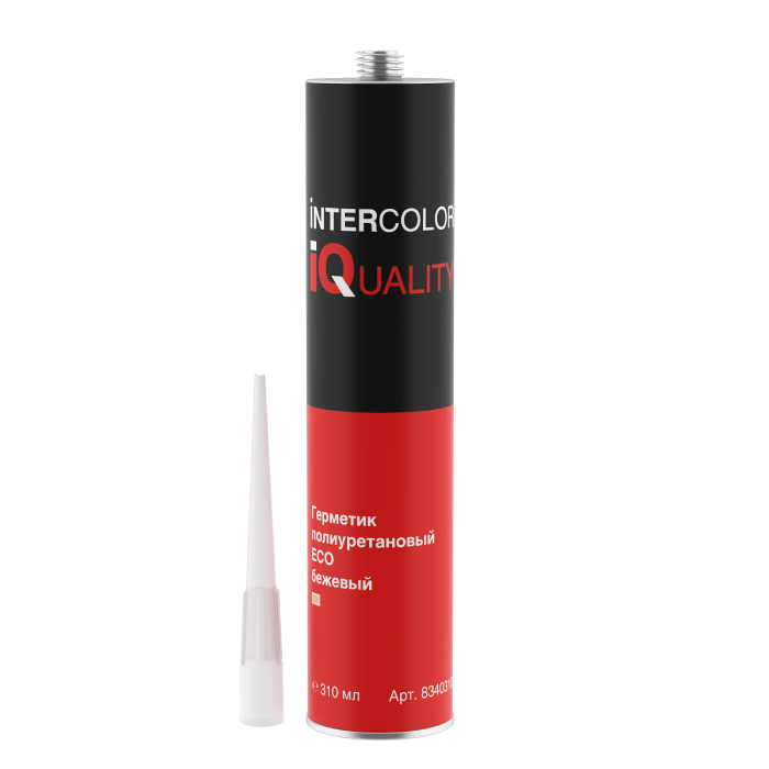 IQ Герметик полиуретановый кузовной быстросохнущий бежевый объем 310мл.