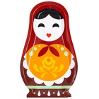 1502-6694 Тарелка фигурная Матрешка 23см 6шт