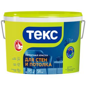 Краска для Потолка Текс Универсал 3кг Глубокоматовая, Латексная
