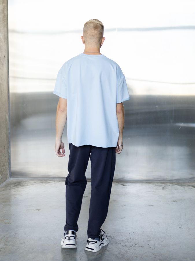 Футболка оверсайз голубая