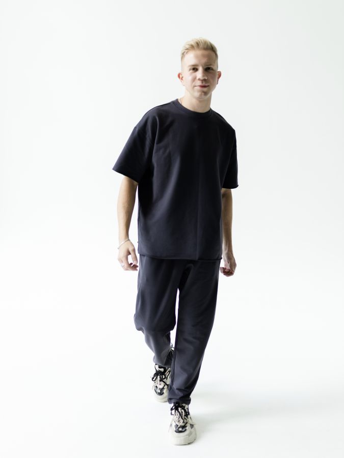 Футболка оверсайз графит