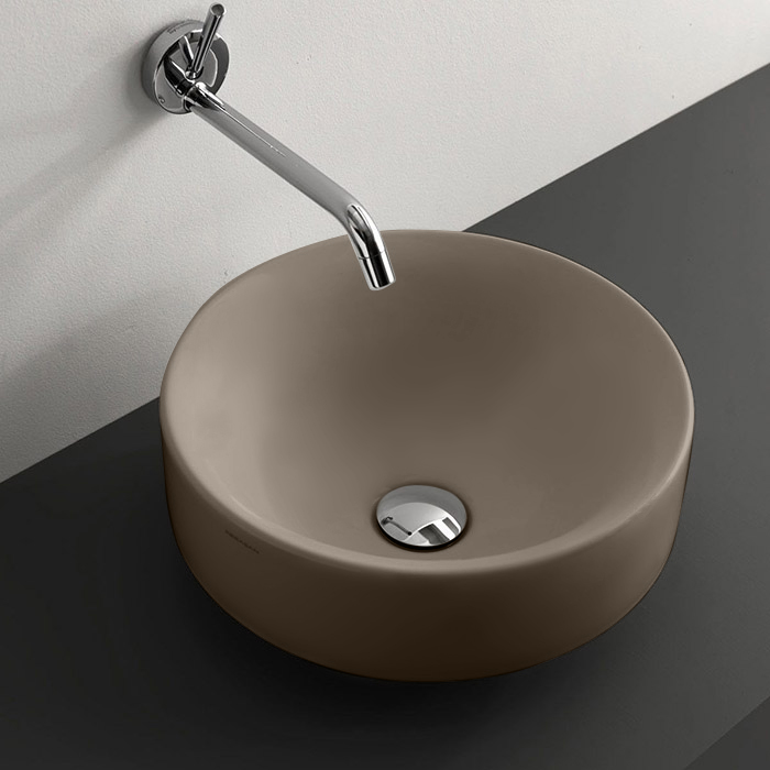 Изображение Накладная раковина Kerasan Cento 355881, круглая 45x45 см, бежевый цвет