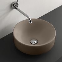 Накладная раковина Kerasan Cento 355881, круглая 45x45 см, бежевый цвет схема 1