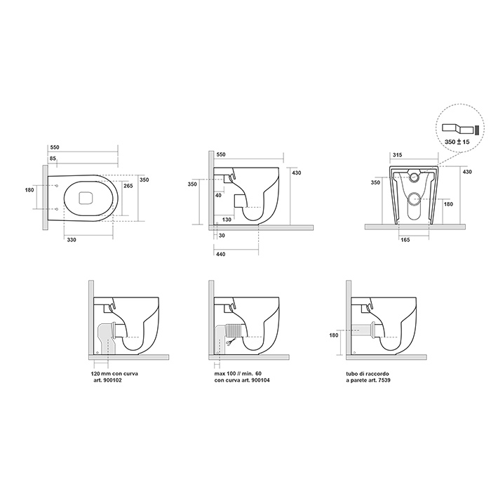 Унитаз напольный Kerasan Nolita безободковый, слив Tornado, цвет коричневый ФОТО