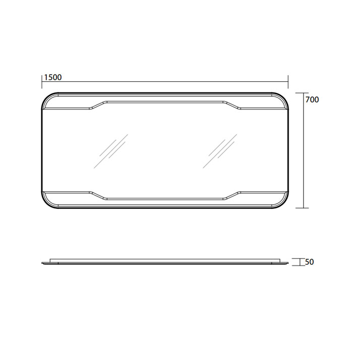 Зеркало Kerasan Waldorf 740501 150х70 см, с выключателем ФОТО