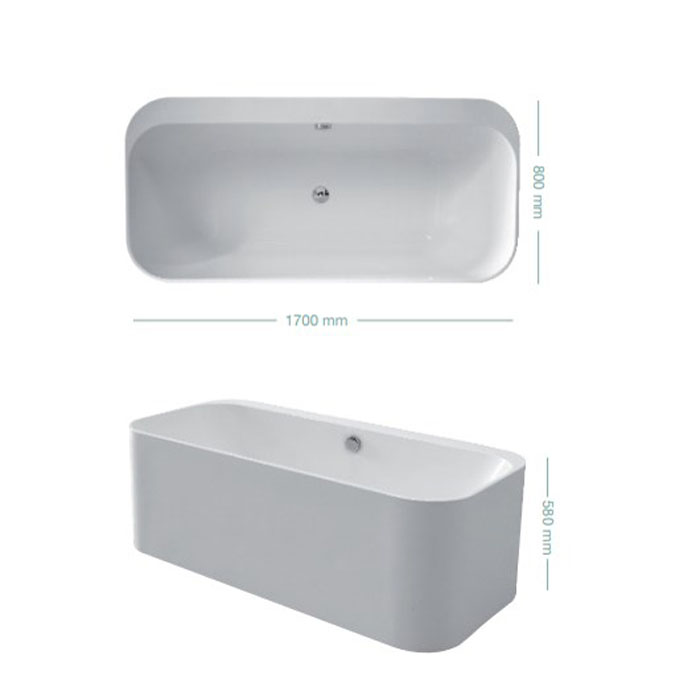 Акриловая ванна Kerasan Tribeca 743001 170х80 см ФОТО