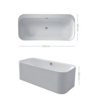 Акриловая ванна Kerasan Tribeca 743001 170х80 см схема 2 Акриловая ванна Kerasan Tribeca 743001 170х80 см схема 2