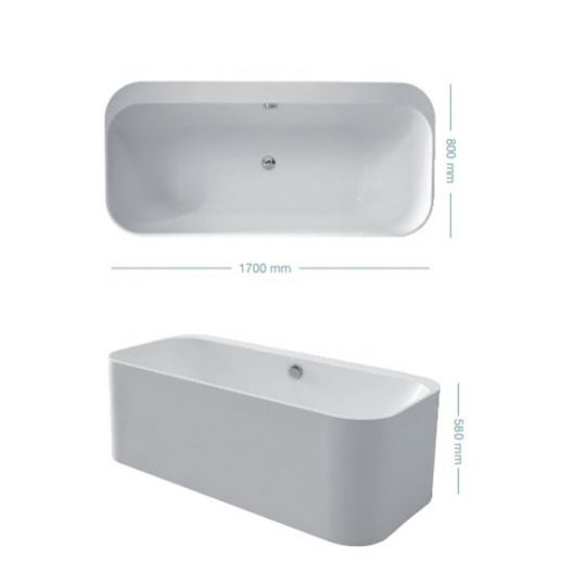 Акриловая ванна Kerasan Tribeca 743001 170х80 см схема 2 Акриловая ванна Kerasan Tribeca 743001 170х80 см схема 2