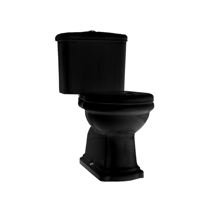 Унитаз Kerasan Retro, моноблок, слив в стену, черный