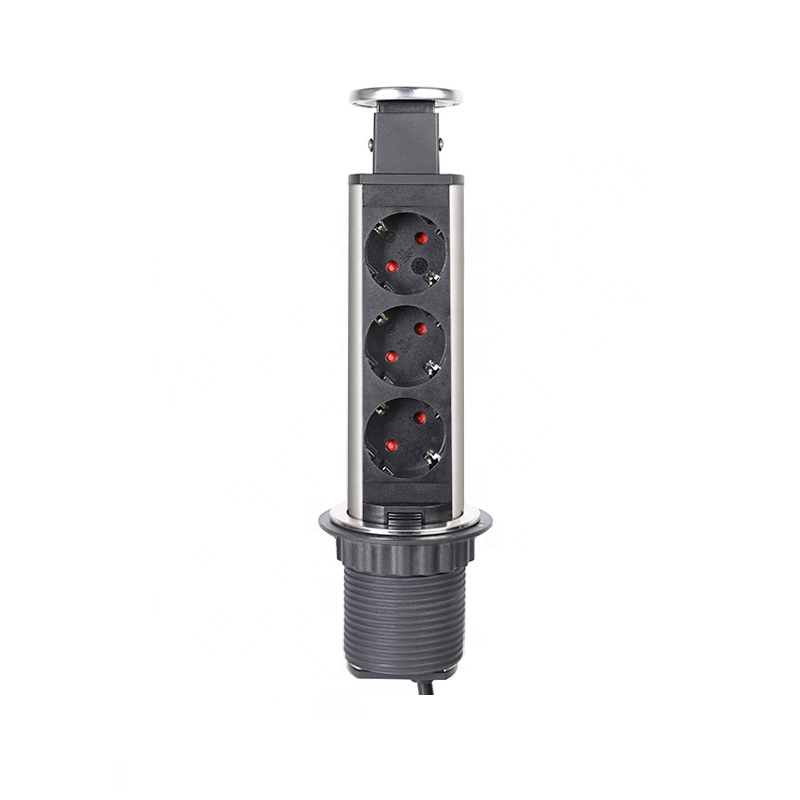 Выдвижная розетка для столешницы Etersso GN10503S (на 3 розетки)