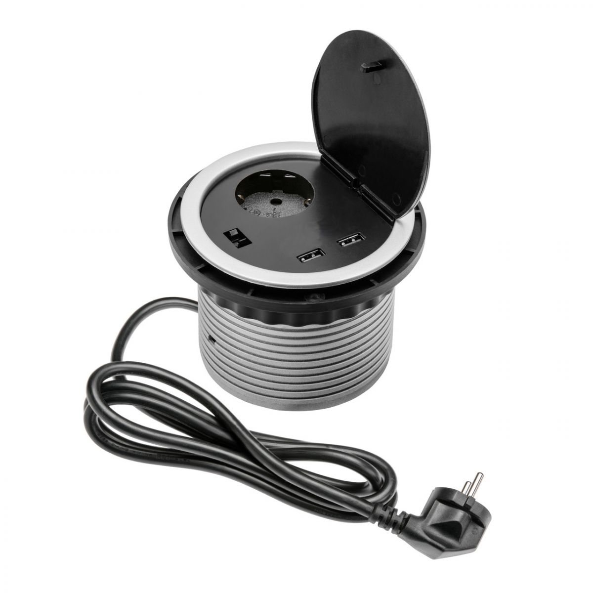 Встраиваемая розетка GTV AE-BPW1S2UCH (на 1 розетку, 2 USB)