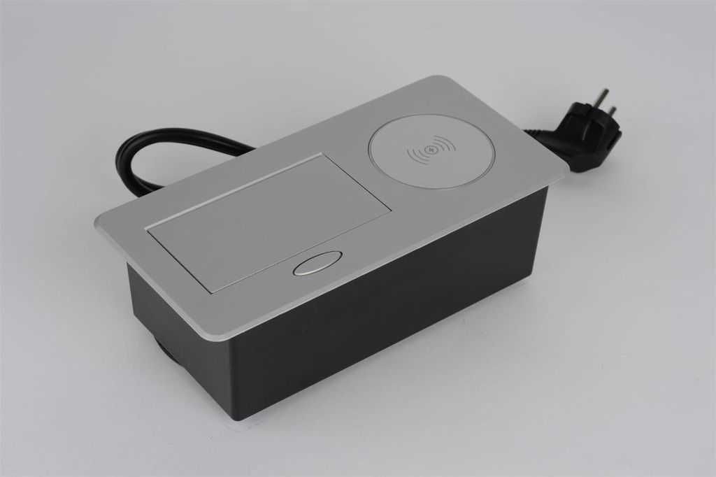 Выдвижная розетка с беспроводной зарядкой POLO (на 1 розетку, беспроводную зарядку, 2 USB)