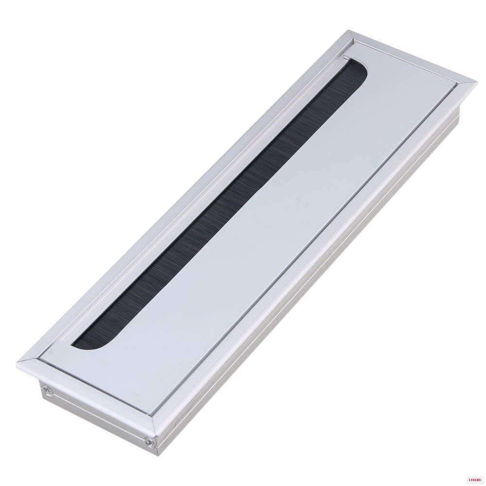 Заглушка пропуск под кабель, кабель-канал прямоугольный, для стола, столешницы, мебели, 80x280мм, алюминий, GTV, LBx280