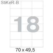 40700495 Самоклеящиеся этикетки  MULTILABEL 70х49.5мм, 18 шт., бел., 100 листов