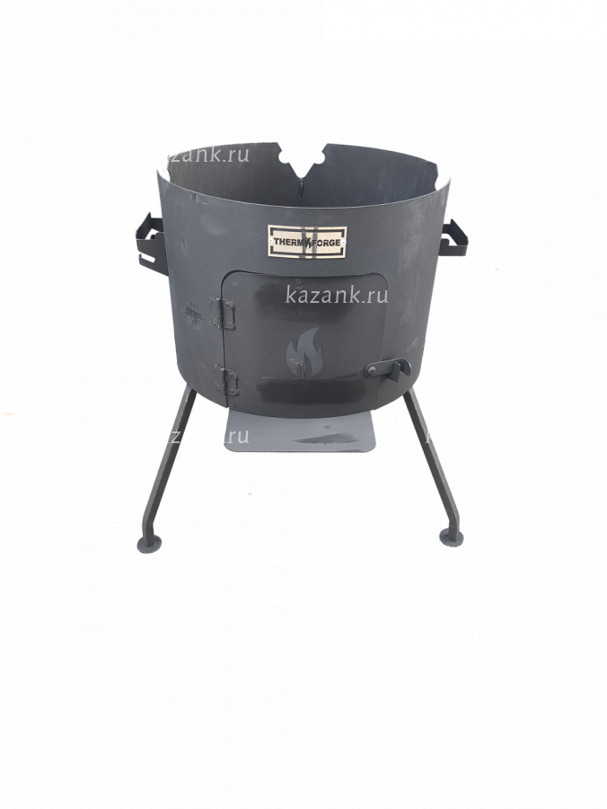 Печь под казан на 16л с дверцей. d-41см.сталь 2 мм