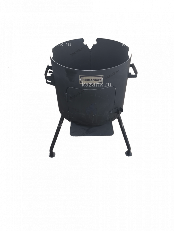 Печь под казан на 6-8л с дверцей. d-32см.сталь 2 мм
