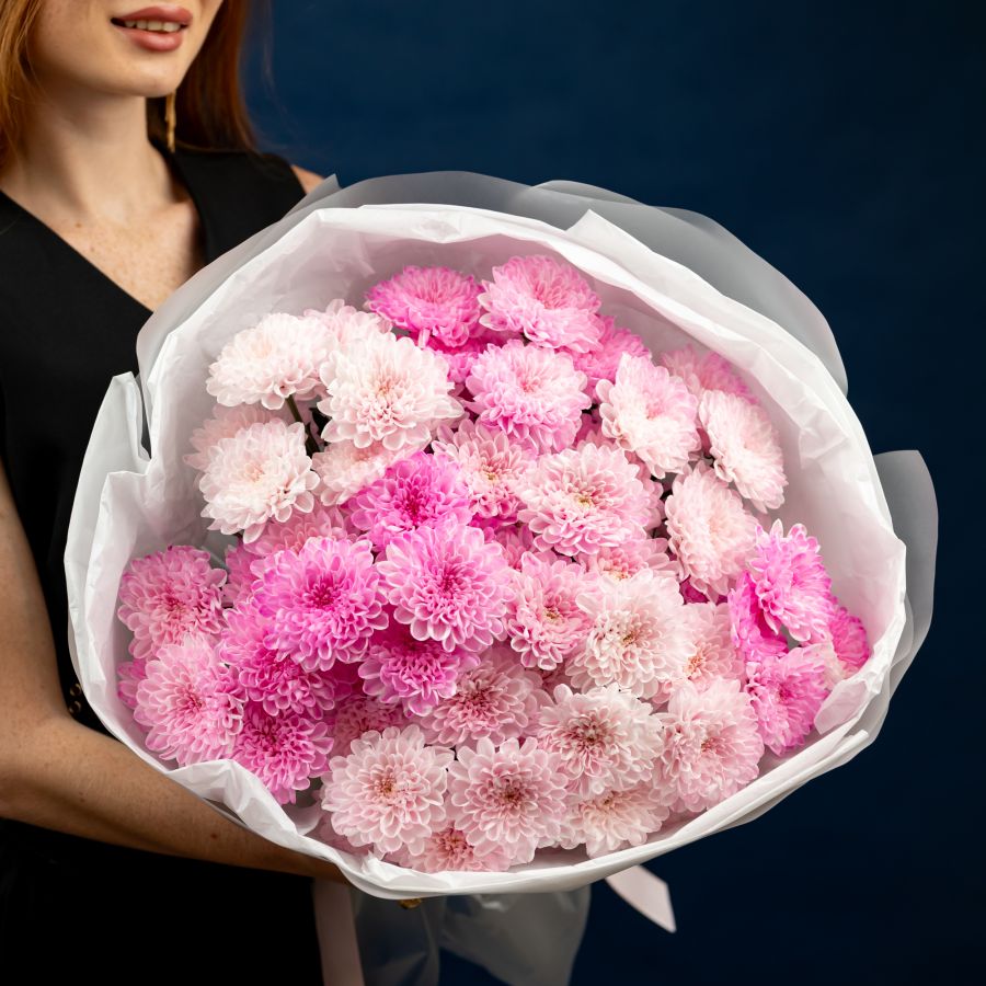 Хризантема 9 шт (Розовая нежная)