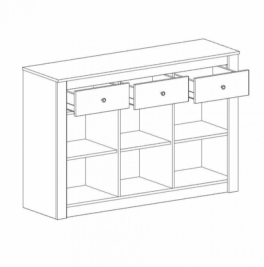 Тумба с 3-мя ящиками "Даллас"